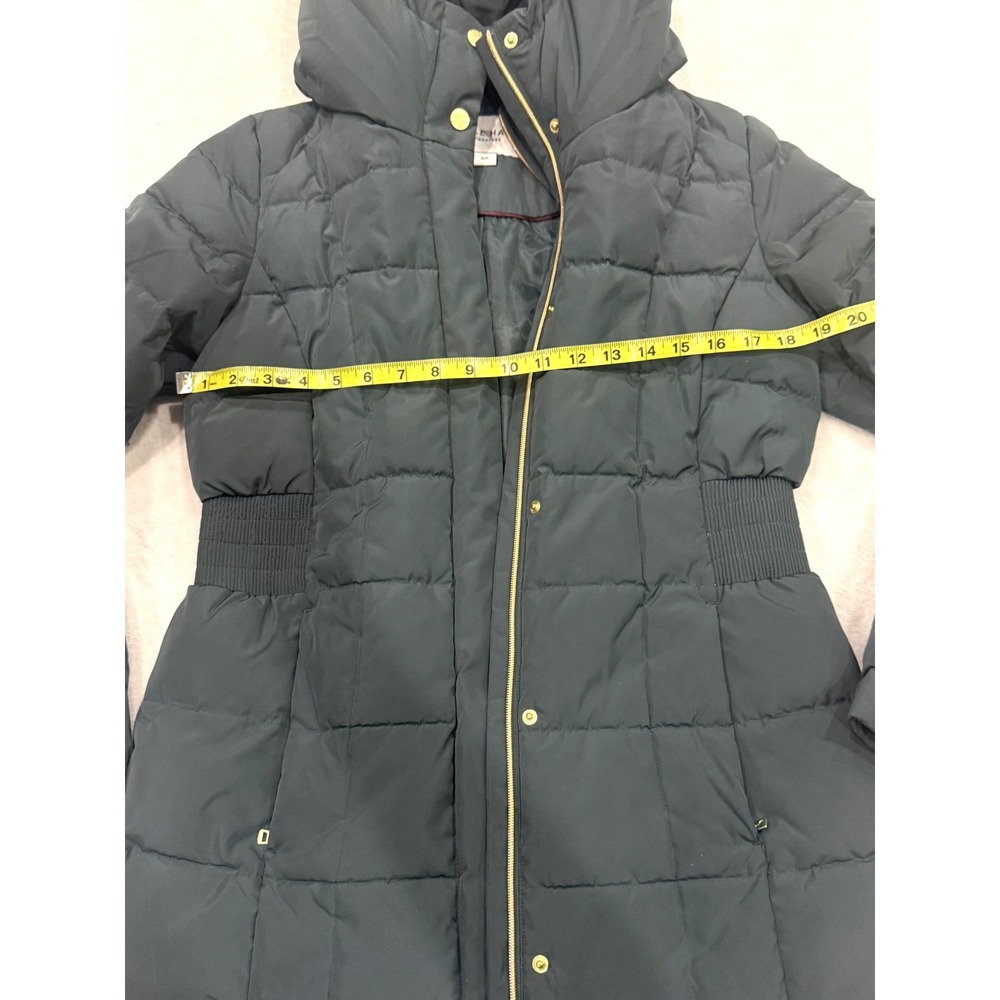Cole Haan Signature Women's 32" Signature Hooded Taffeta Down Coat Green Small - Picture 2 of 10